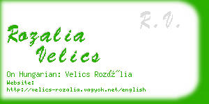 rozalia velics business card